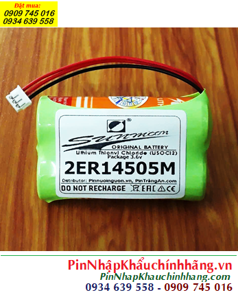 Sunmoon 2ER14505M (02 viên ghép đôi), Pin nuôi nguồn PLC Sunmoon 2ER14505M lithium 3.6v 3600mAh